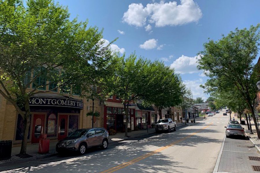 About Our Agency - Main Street in Pennsylvania, Shops and Trees Lining the Road
